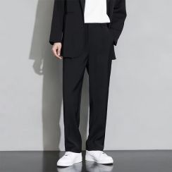 6 Pcs Mens Straight Leg Loose Casual Suit Pants